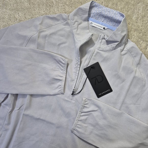 7 Diamonds Other - 7 Diamonds Oxygenate 1/4 Zip Top Mens Small Gray Performance Stretch Golf New